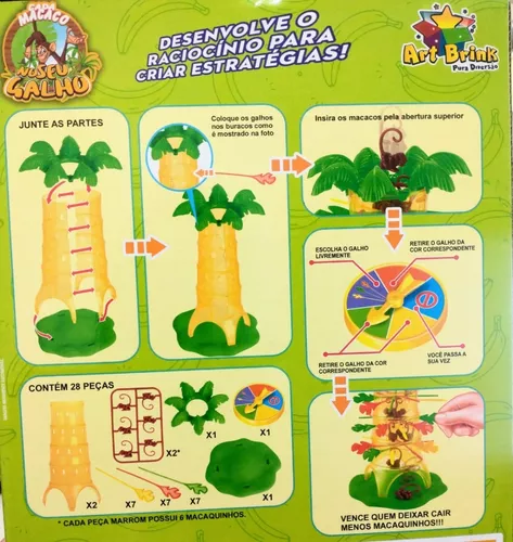 Brinquedo Jogo Do Macaco Não Deixe Cair Família Pula Macaco