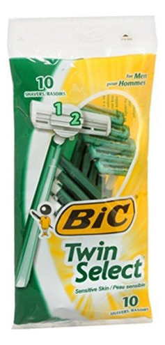 Maquinas De Afeitar Bic Twin Select Para Hombre,10 Unidades.