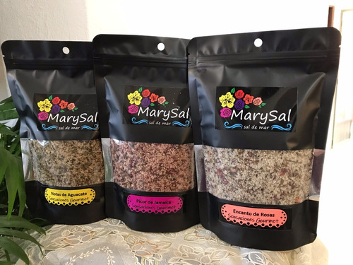 3 Pzs Sal De Mar Artesanal Para Cocina Gourmet 1,050 Grs