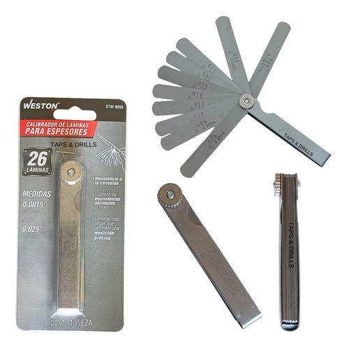 Kit Lainometro De Precisión .0015 - .025 Pulgadas (4 Pza)