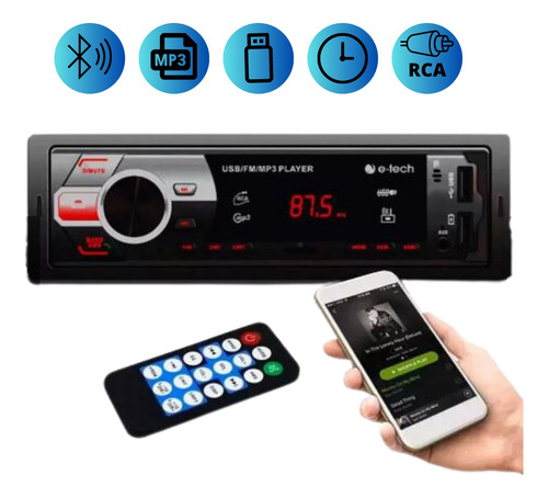 Rádio Mp3 Fm Usb Sd Equalizador Bluetooth Controle Remoto