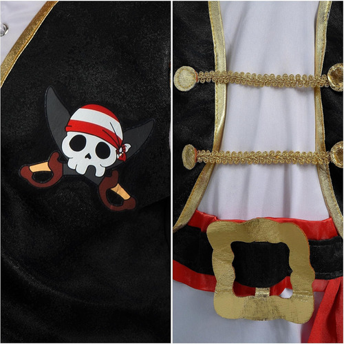Spooktacular Creations Disfraz De Pirata Rojo De Lujo Para N