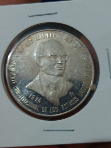 Medalla De Plata Presidente De México Luis Echeverría 