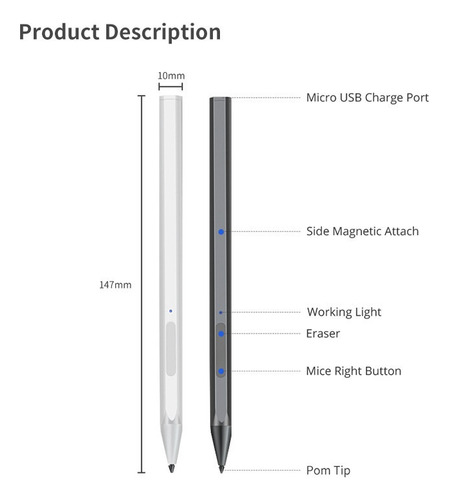 Para Lápices De Computadora Hp Envy Spectre Pavilion X360
