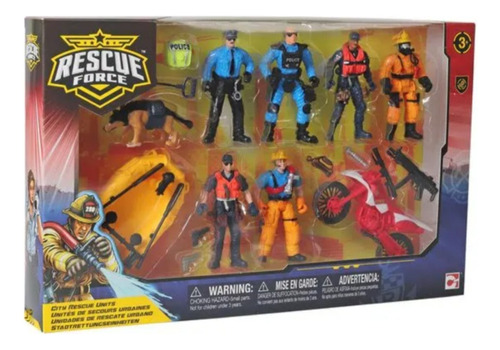 Set X 6 Figuras De Rescate Más Accesorios. Rescue Force