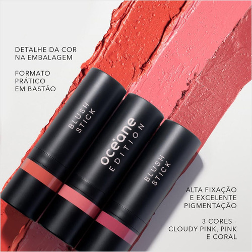Oceane Edition Mini Blush Em Bastão Cloudy Pink 6g