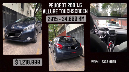 Peugeot 208 1.6 Allure Touchscreen 2015 -34.000km