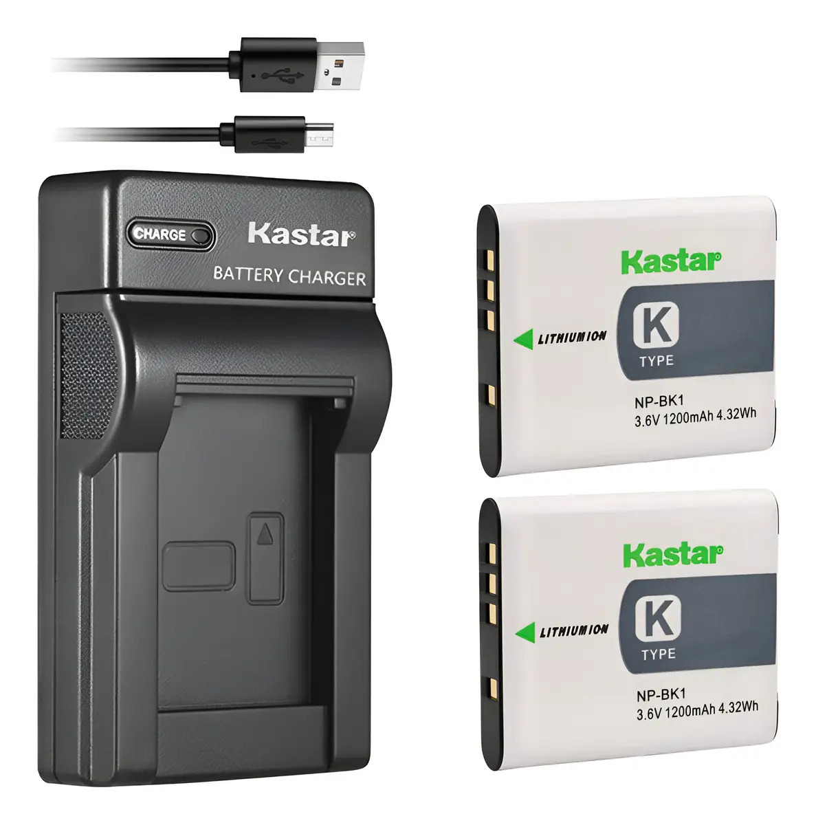 2 Baterias Np-bk1 Para Camara Sony + Cargador Usb