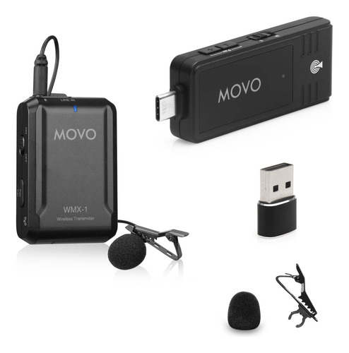 Movo Wmx-1-ul Microfono Inalambrico Usb-c Lavalier Solapa