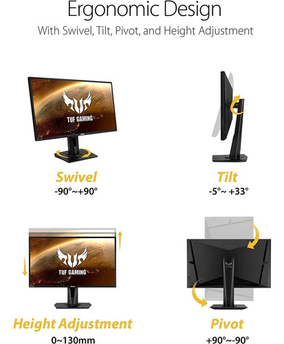 Monitor Gamer Asus Tuf Vg27aq 27 2k Hdr, 165-144hz, 1ms Ips