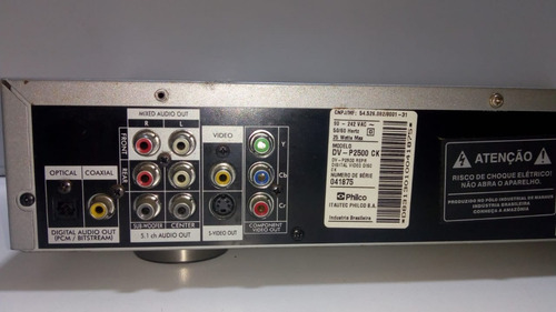 Dvd Player Philco Dv-p2500 Ck ( Com Defeito )