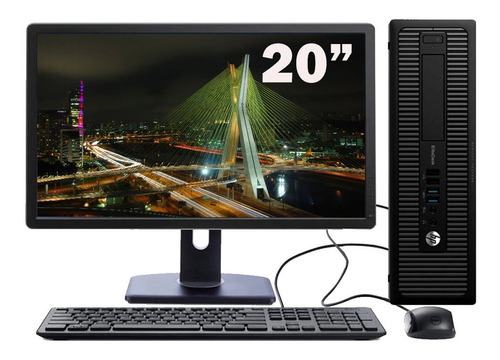 Cpu Hp 800 Core I5 4ª G 8gb Ssd 240gb Dvd + Monitor