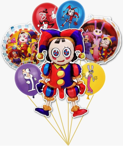 Globos Circo Digital Pomni 7 Pz