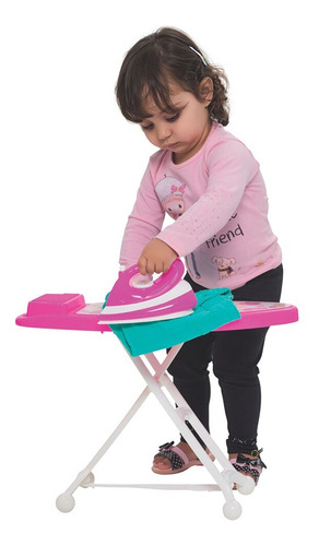 Ferro De Passar Infantil Com Tabua Rosa Com Som - Mercotoys