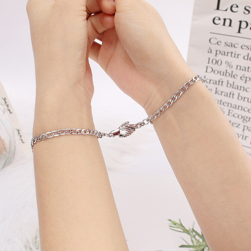 Pulseiras Magnéticas (imã) - Aperto De Mão | Aço Inox