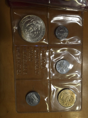 Snm-s17 Set 10 Monedas San Marino 1992 Unc-bu Fdc Plata Ayff (Usado)