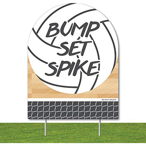 Señal De Césped Exterior  Bump, Set, Spike  Voleibol,...