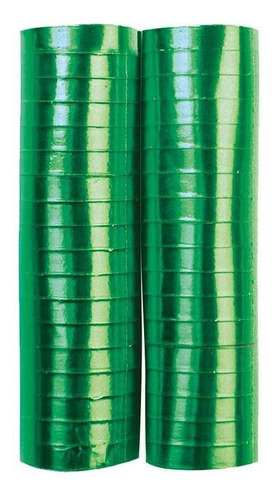 Serpentina Metalizada Verde Pack X 2 Unds, 8 Metros