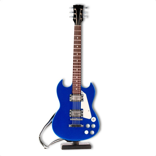 Guitarra Miniatura 25 Cm Realista Madeira Escala 1:4 Modelos