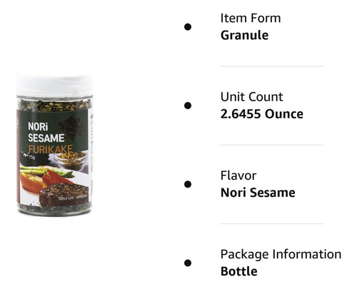 Condimento Asiático Kaneyama Furikake (sésamo Nori 75 G (2,6
