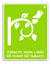 Comprar Señalamiento Espacio Libre De Humo Verd Señal Letreros 30x40