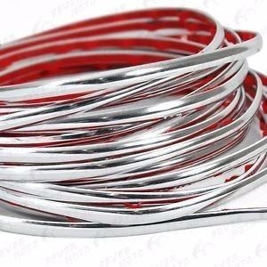 Imagen 4 de 7 de Bagueta Moldura Cromada Base Adhesiva 6mm X 5m Vira Cromada!