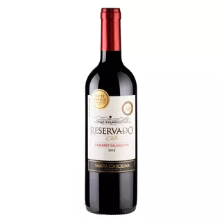 Vinho tinto meio seco Cabernet sauvignon Santa Carolina Reservado 2018 adega Viña Santa Carolina 750 ml