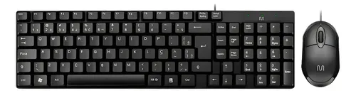 Kit Teclado E Mouse Com Fio Multilaser Conexão Usb Tc309