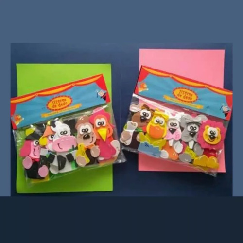 Imagen 4 de 5 de Titeres De Dedo De Animales - Pack Por 10 Unidades Set 1