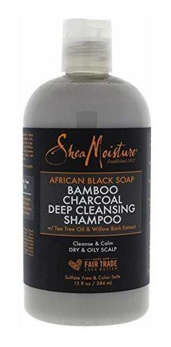 Sheamoisture Negro Africano Jabón De Carbón De Bambú Champú 