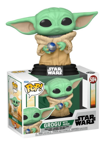 Imagen 1 de 1 de Funko Pop Grogy Con Armadura 584 - Star Wars Book Of Boba