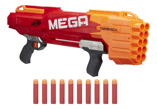 Nerf Mega Twinshock Hasbro Bláster 10 Dardos 26m