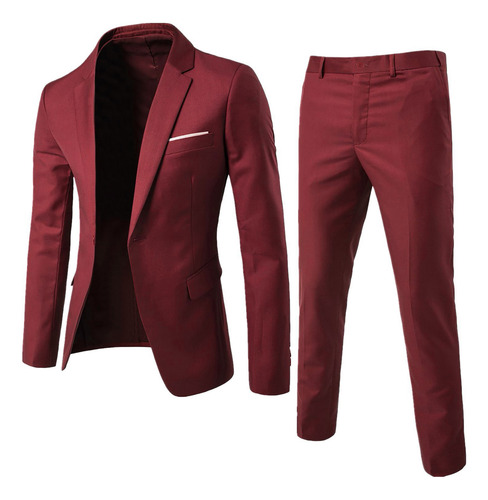 Conjunto De Traje Con Botones Para Hombre, Pantalones De Oto