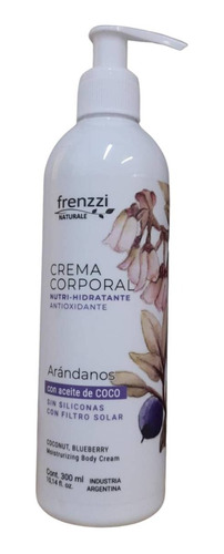 Crema Corporal Frenzzi Aràndanos Filtro Solar 300ml