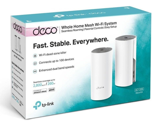 Tp-link Deco E4(2-pack) Wifi Mesh Ac1200 Pueto Fast Ethernet