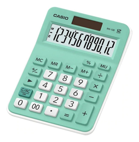 Calculadora Casio Mx-12b- Gn De Mesa Verde Manzana