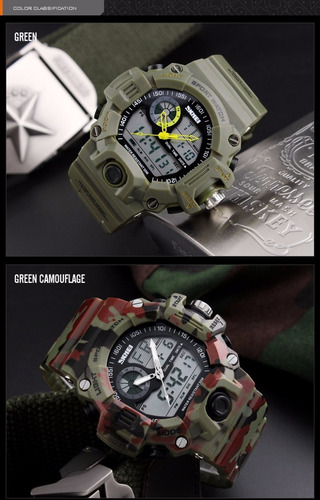 Imagen 5 de 6 de Reloj Deportivo Skmei Analogo Digital No G Shock Militar