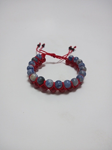 Pulsera En Cuarzo Cornalina Y Lapiz Lazuli