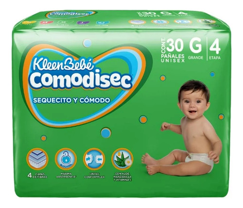 Kit Pañales Kleenbebé Comodisec Grande - 2 Paquetes Grande (g)