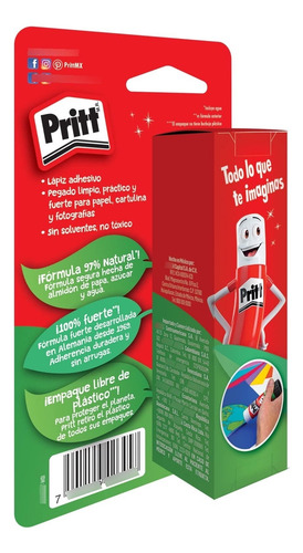 Lápiz Adhesivo Pritt 42g Pegamento Seguro Para Niños