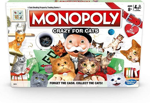 Juego De Mesa Monopoly Crazy For Cats, Para Niños Y Amantes