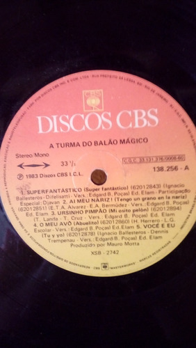 Lp A Turma Do Balão Mágico 1983