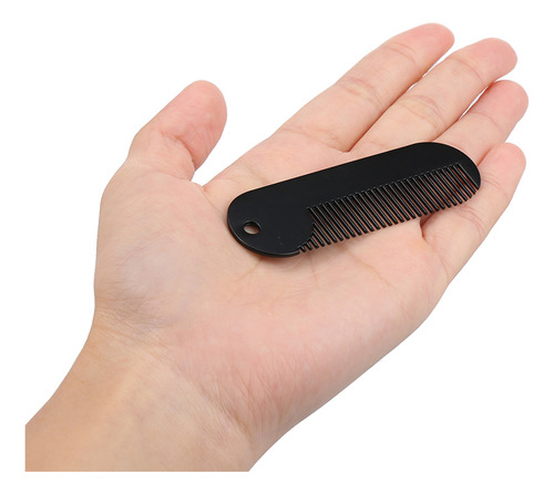 Peine De Acero Inoxidable Con Bolsillo Para Barba Y Bigote