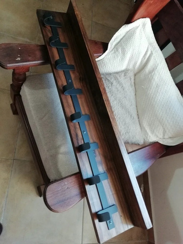 Imagen 4 de 5 de Percheros De Pared En Hierro Y Madera