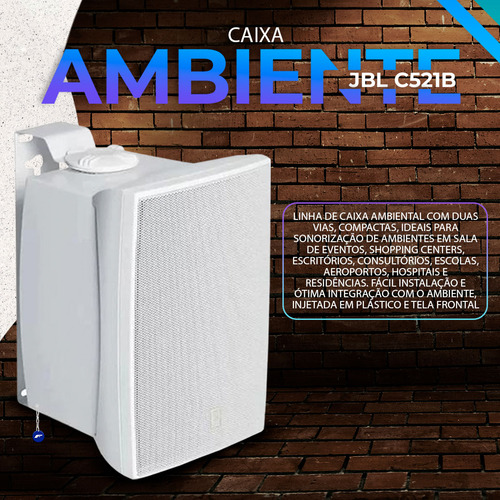 Aparelho Som Ambiente Frahm Bluetooth + 04 Caixas Jbl C521