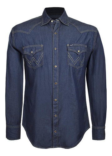 Camisa Vaquera Wrangler Hombre Mezclilla S98