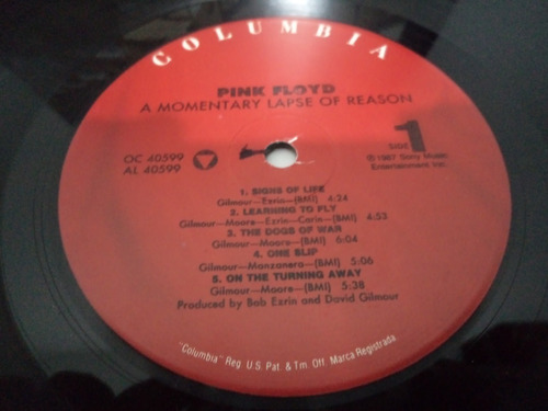 Lp Pink Floyd - A Momentary Lapse Of Reason (Usado)