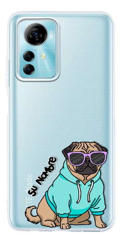 Funda Para Zte Para Mujer Perrito Cool Pug Personalizado