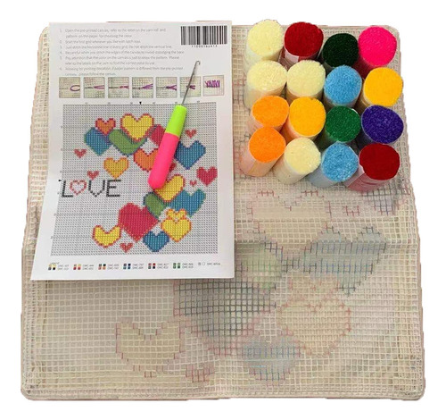 Latch Hooking Funda De Almohada Kits Fundas De Almohada