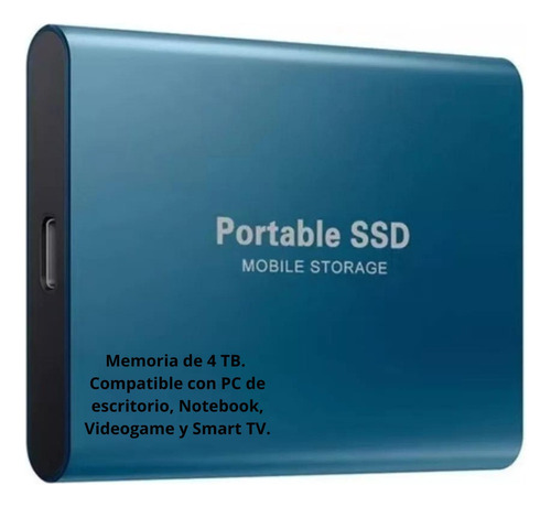 Unidad De Estado Sólido Ssd Externa Usb Portátil De Gran